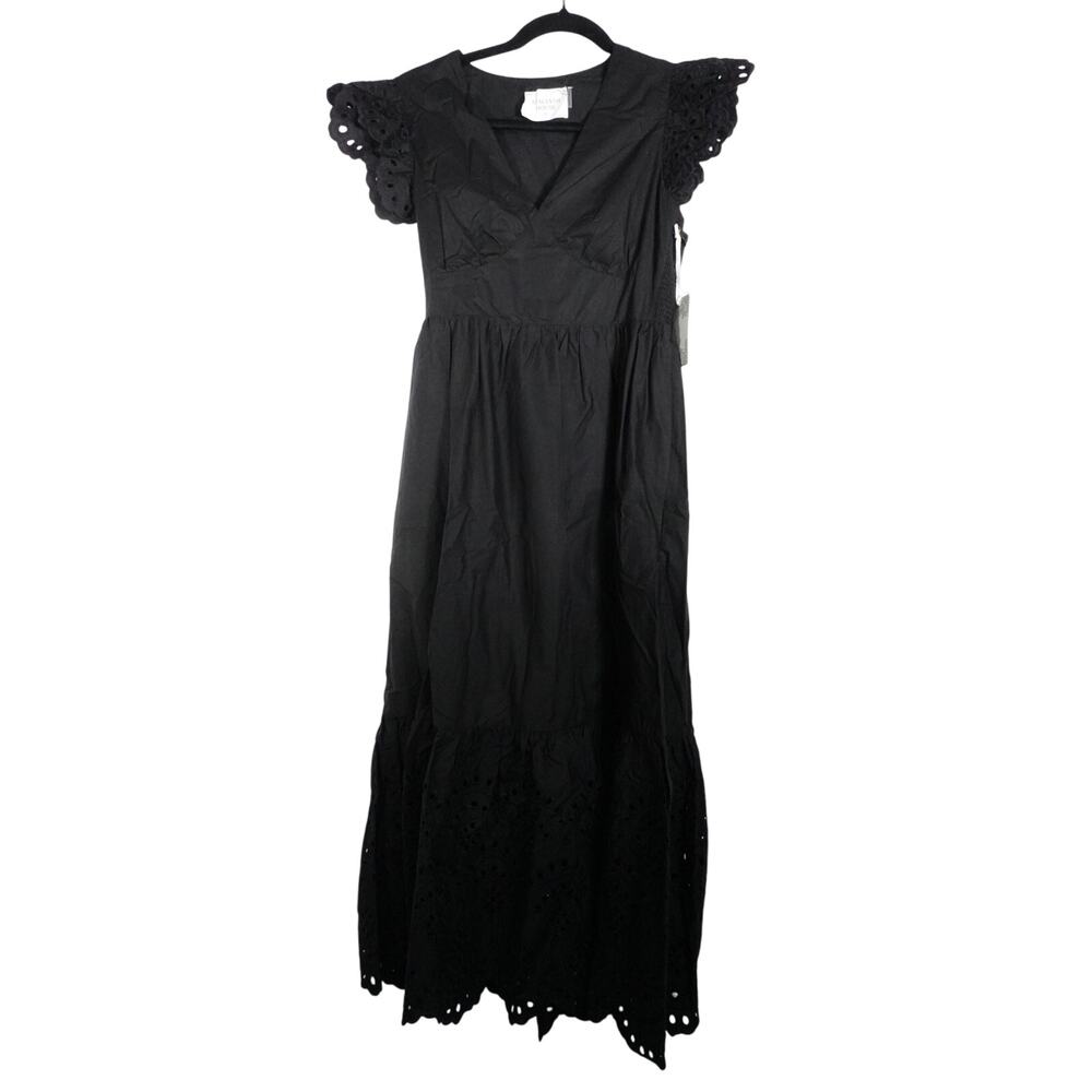 Tuckernuck Black Eyelet Midi Dress - Picture 2 of 13